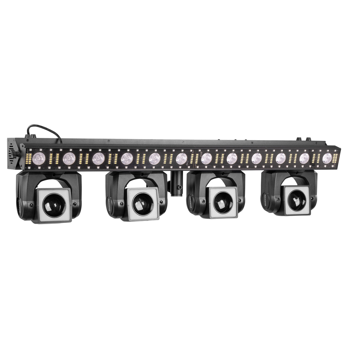 BEAMZ ShowBar GO Edge - Sistema de iluminación profesional con 4 cabezas móviles y barra LED estroboscópica - Tempo Shop