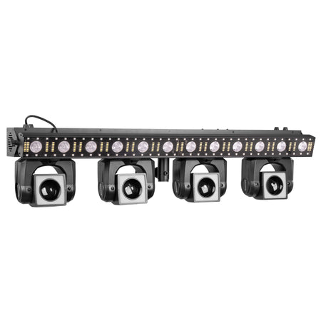 BEAMZ ShowBar GO Edge - Sistema de iluminación profesional con 4 cabezas móviles y barra LED estroboscópica - Tempo Shop
