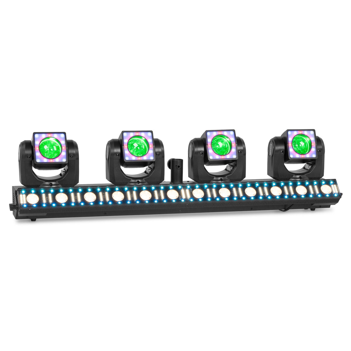 BEAMZ ShowBar GO Edge - Sistema de iluminación profesional con 4 cabezas móviles y barra LED estroboscópica - Tempo Shop