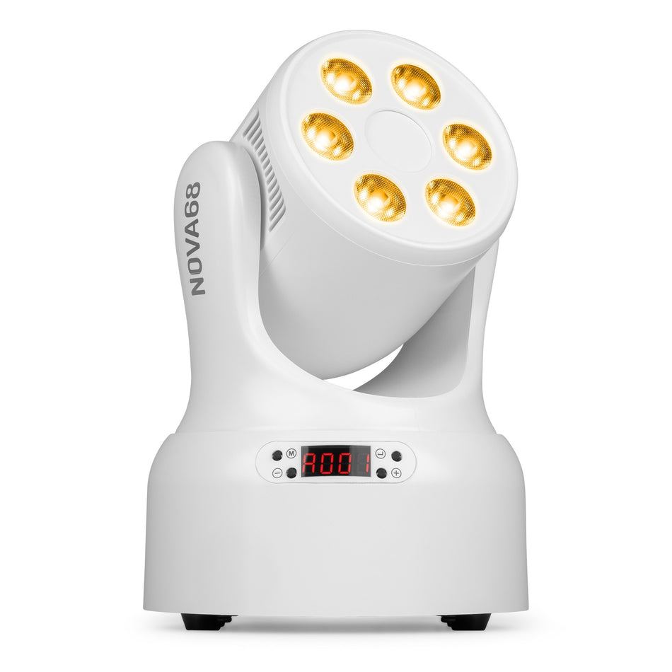beamZ NOVA68-WH MH - Cabeza móvil wash LED compacta en color blanco con mezcla RGBW y gestión RDM