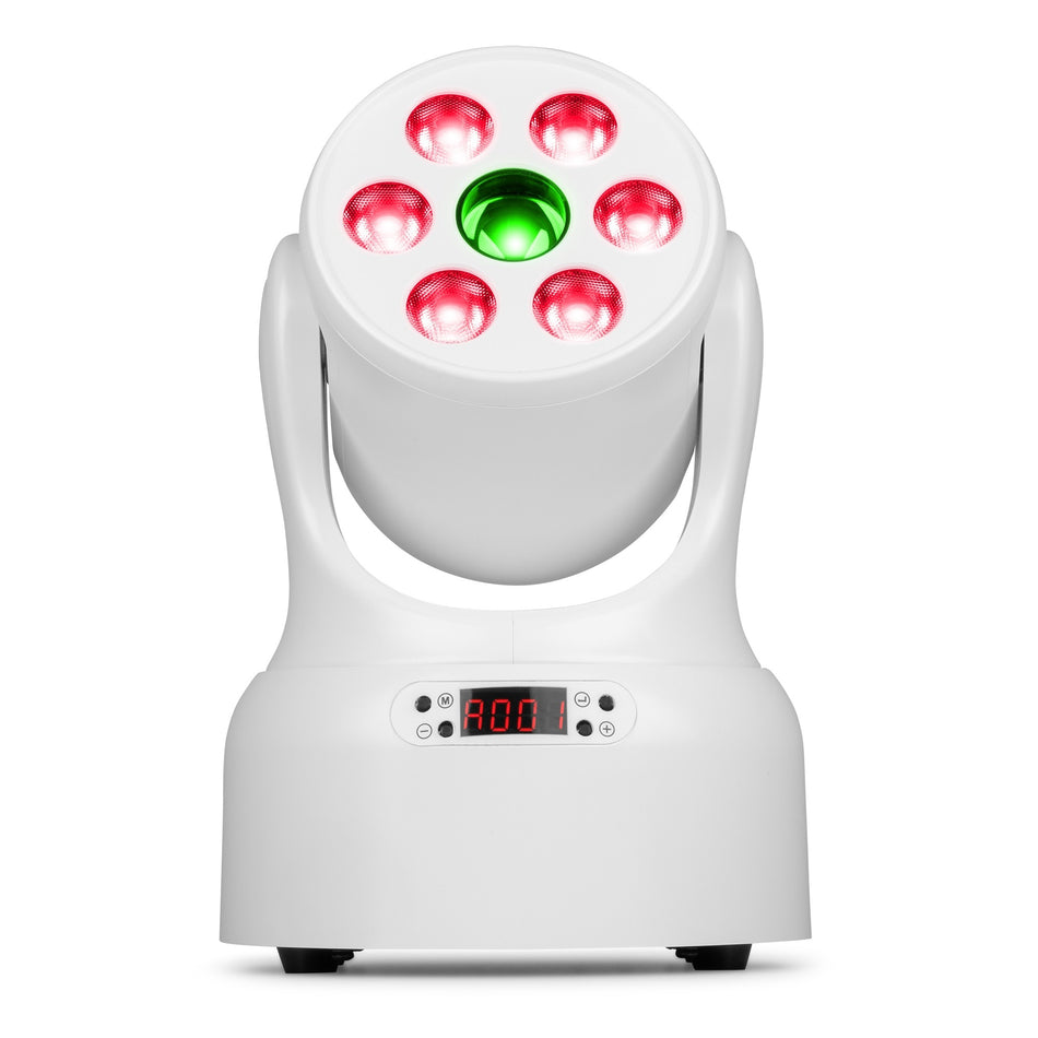 beamZ NOVA68G-WH - Cabeza móvil Wash con gobo, 6×8W RGBW + LED blanco 30W, RDM y DMX 19/20 canales