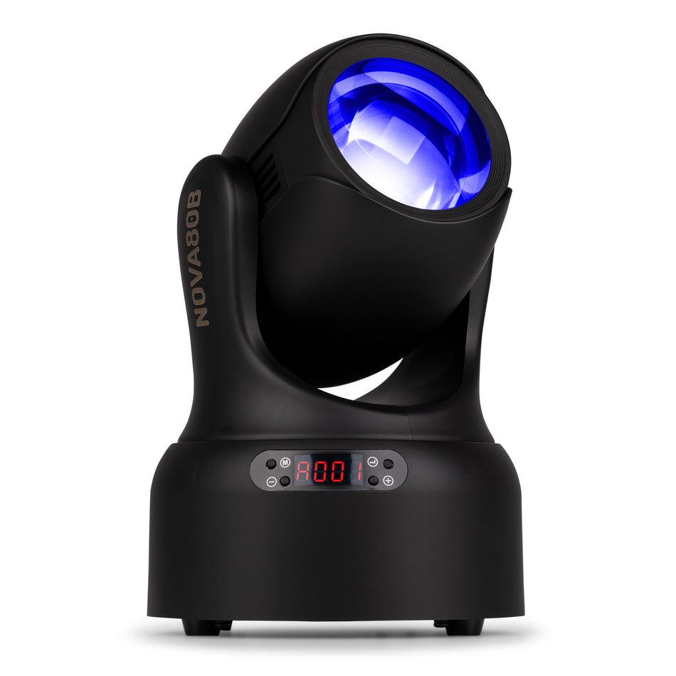 beamZ NOVA80B-BK - Cabeza móvil de haz LED 80 W, 4°, gobos/colores 7+1 y prisma de 18 facetas