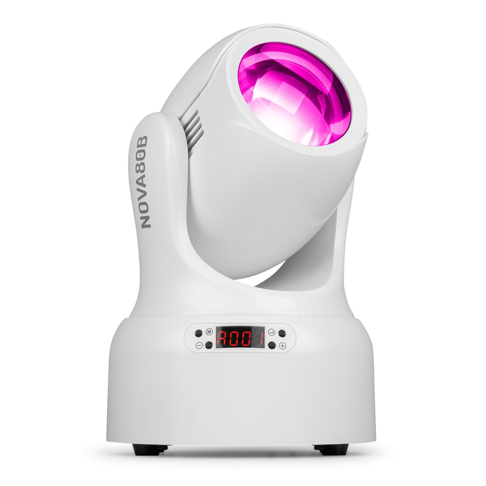 beamZ NOVA80B-WH - Cabeza móvil beam LED 80 W con prisma 18 facetas, gobos y RDM