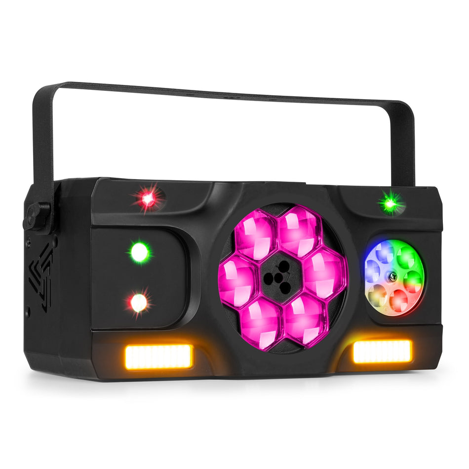 Fuzzix Stellar2 - Sistema de Iluminación Multi-Efectos 5 en 1 para DJ y Eventos