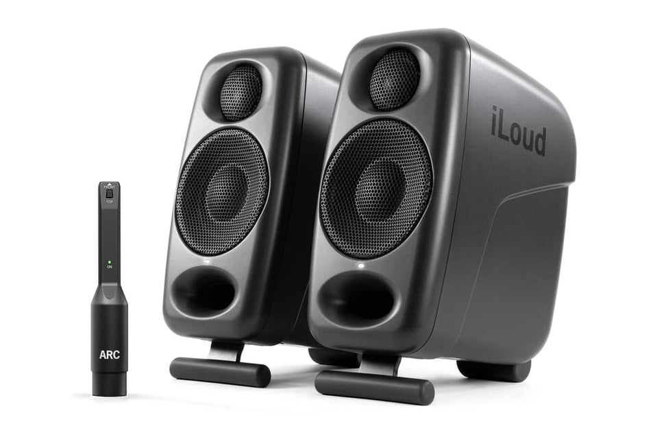 IK Multimedia iLoud Micro Monitor Pro (Pareja) - Monitores de estudio 2 vías, 50 W RMS c/u, ARC integrada y control X-MONITOR