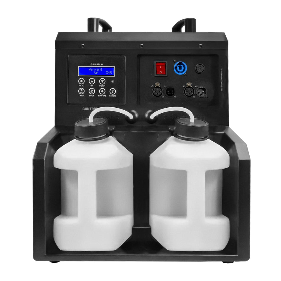 beamZ Cyclone200 - Máquina de humo y burbujas 4-en-1 con 24 LED RGBW, DMX 11 ch y doble depósito de 1,2 L