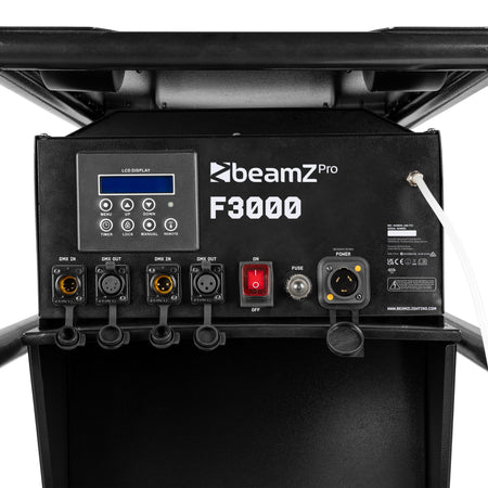 BeamZ Pro F3000 Pro Haze - Máquina de niebla profesional en trolley - Tempo Shop