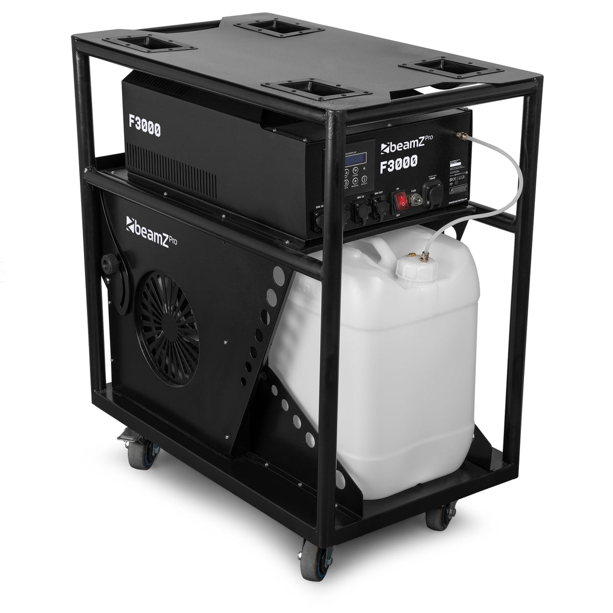 BeamZ Pro F3000 Pro Haze - Máquina de niebla profesional en trolley - Tempo Shop