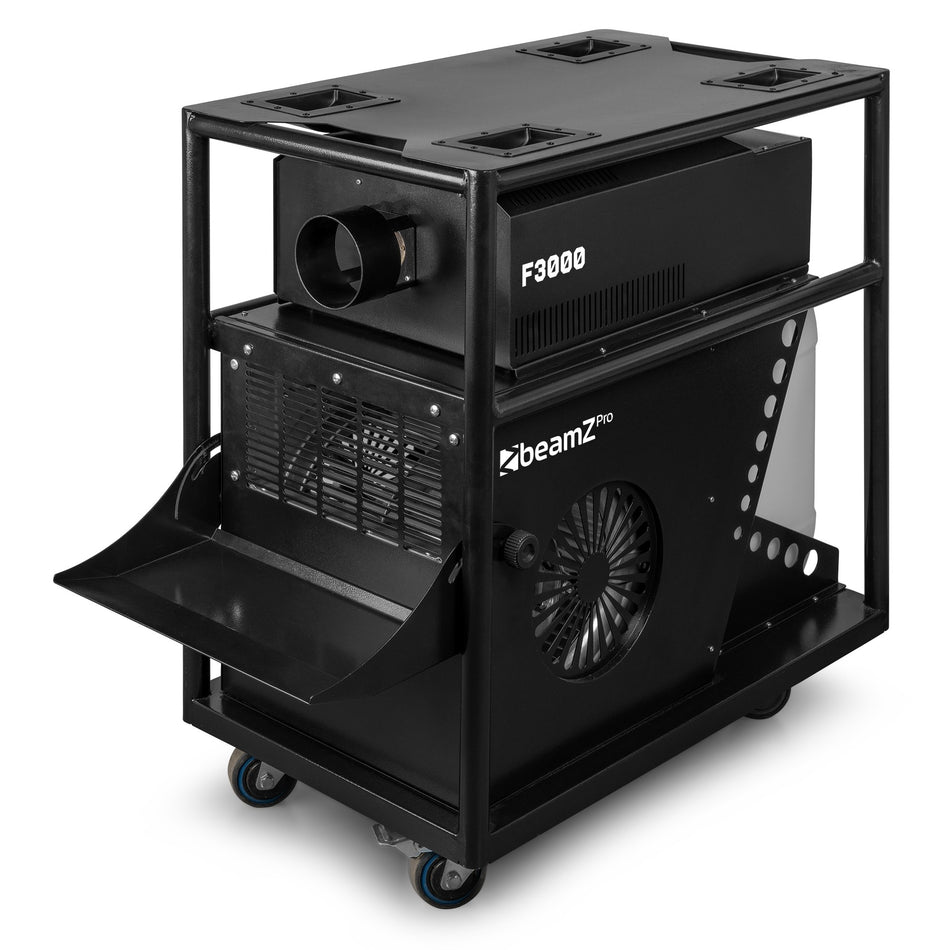 BeamZ Pro F3000 Pro Haze - Máquina de niebla profesional en trolley - Tempo Shop