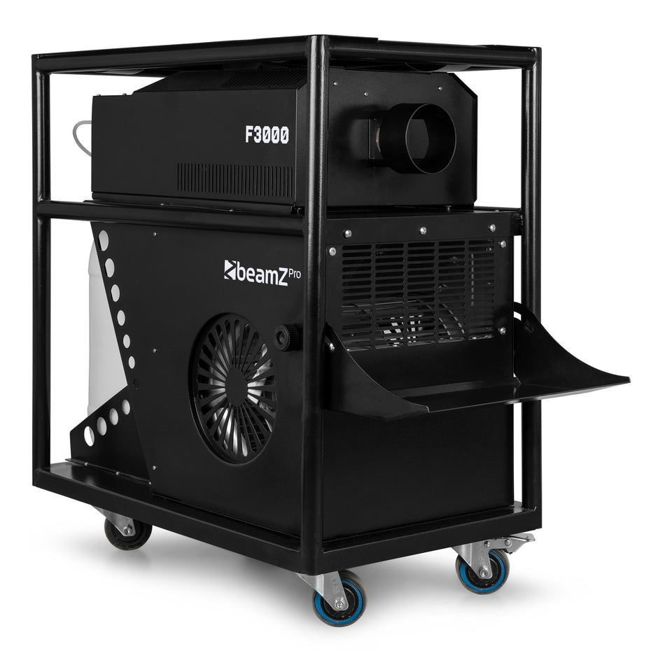 BeamZ Pro F3000 Pro Haze - Máquina de niebla profesional en trolley - Tempo Shop