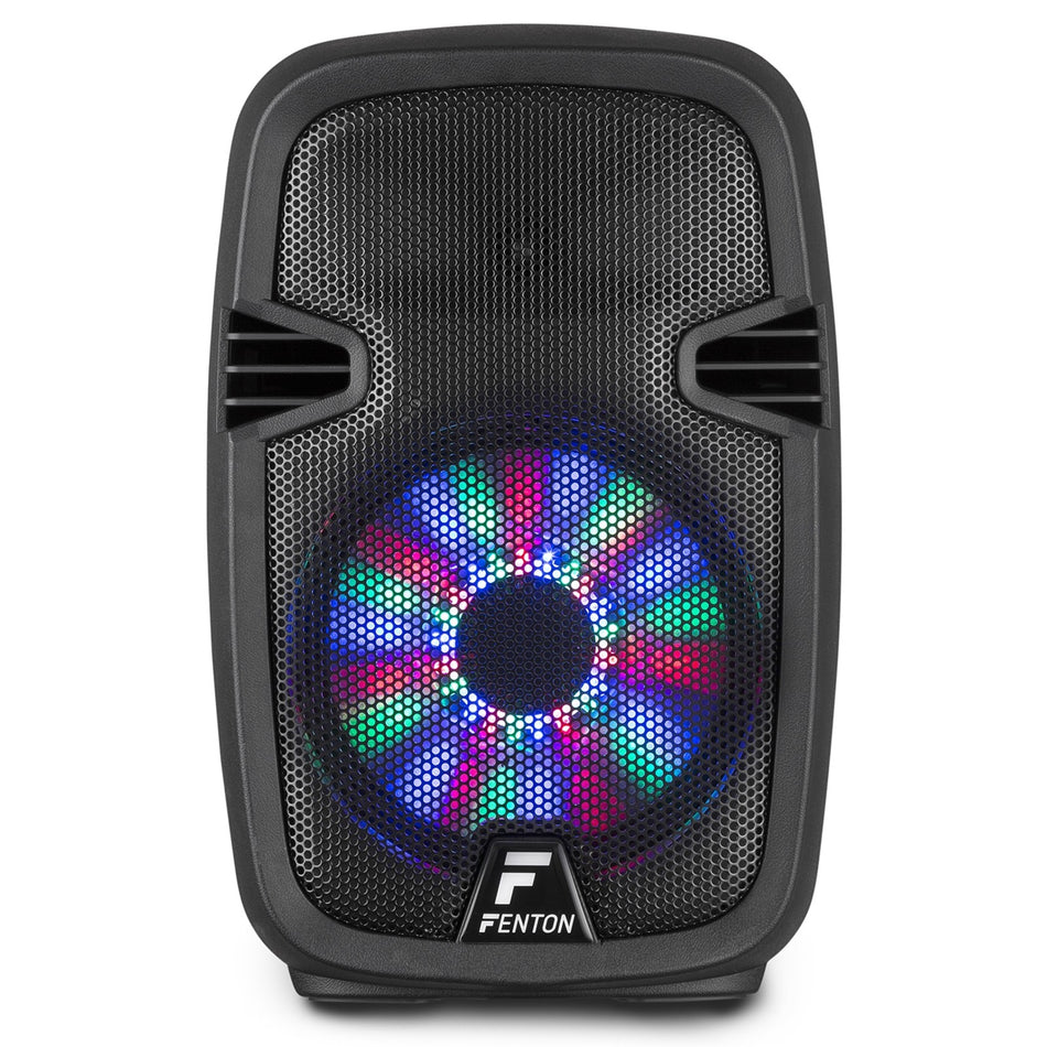 Fenton FT8LED [FT8LED] - Bafle Activo Portátil de 8" 300W con Bluetooth y Efectos LED