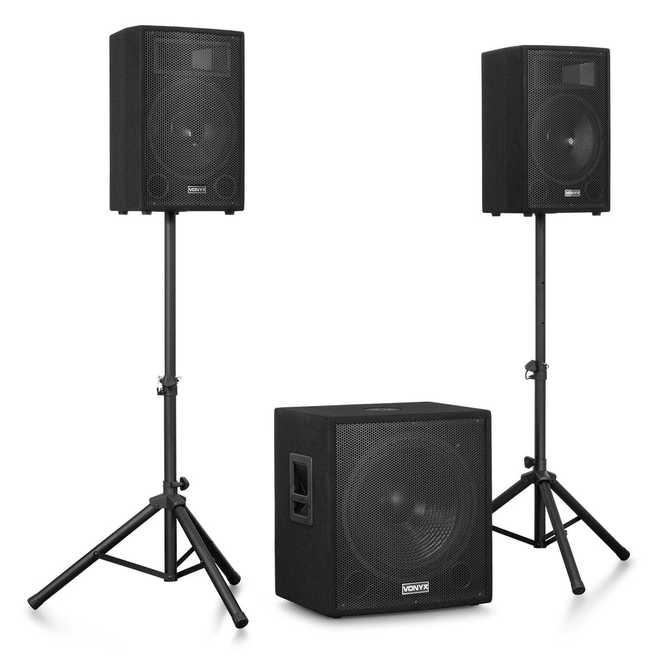 Vonyx VX1218BT - Sistema de Sonido Activo 2.1 con Subwoofer de 18"