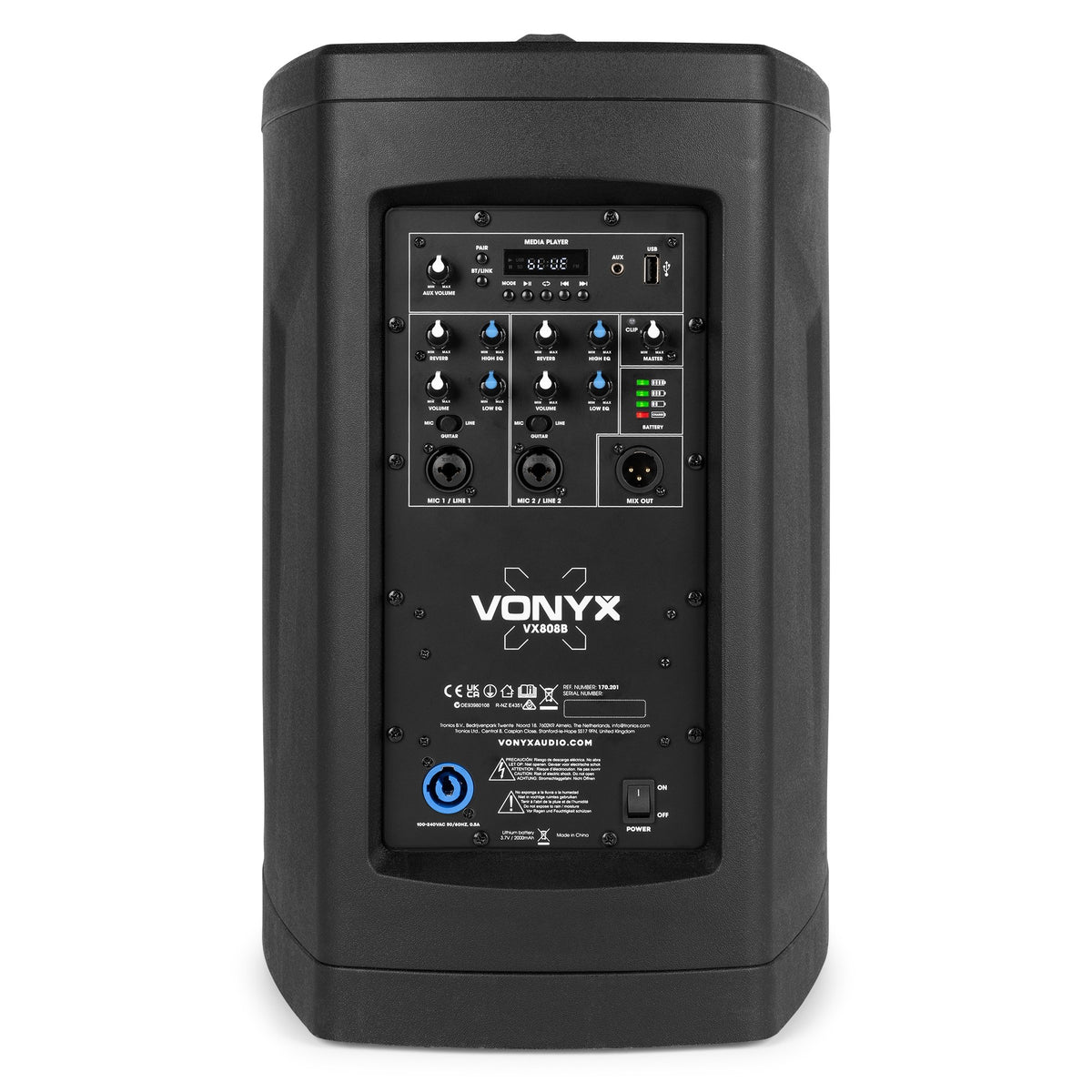 Vonyx VX808B - Sistema de altavoces de columna con batería - Tempo Shop