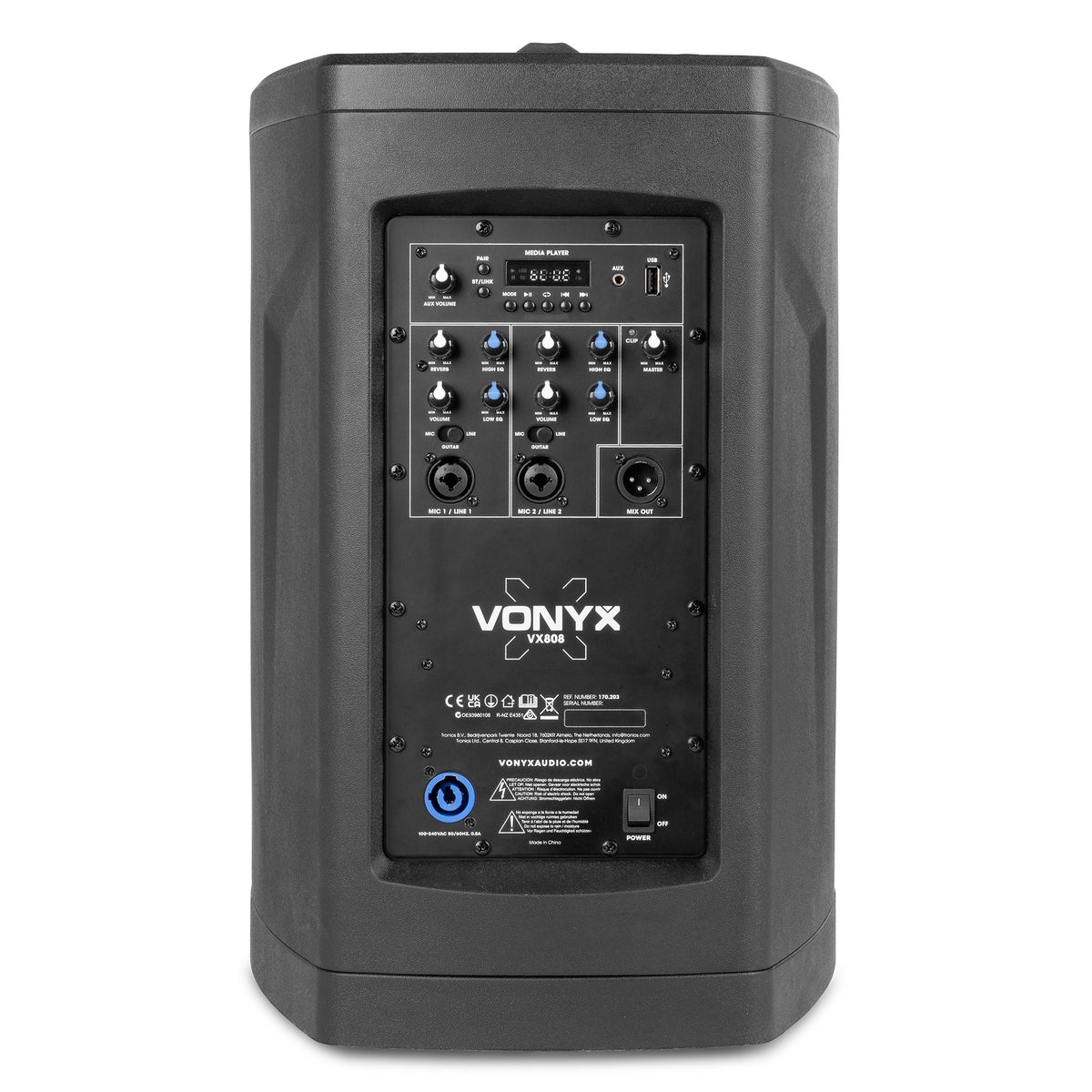 Vonyx VX808 - Sistema de altavoces de columna 320W con BT 5.0 - Tempo Shop