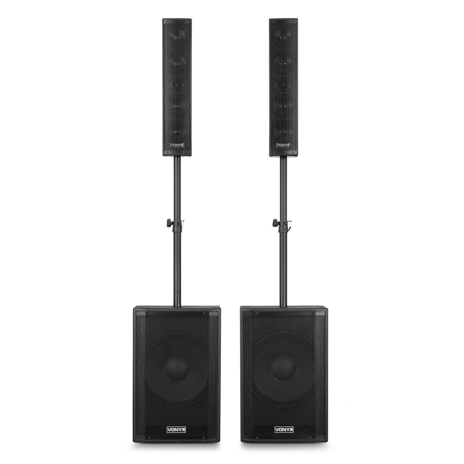 Vonyx VX1080BT - Sistema de Sonido Activo Completo 2.2 con Bluetooth