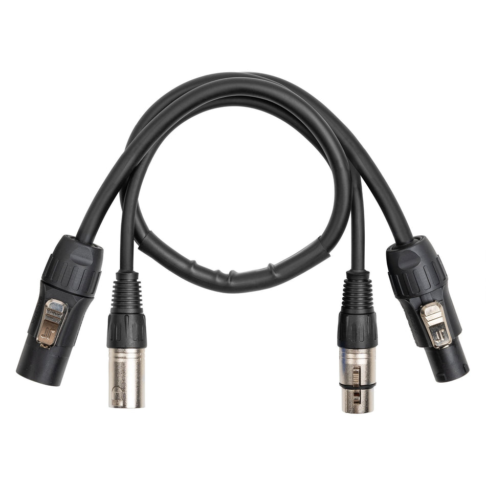 PD-Connex CX13-0.50 - Cable Combi de Alimentación Powerconnector TR y Señal DMX 5-Pin (0.50m)