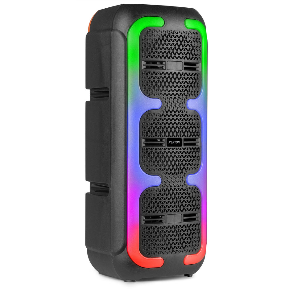 Fenton Track310 - Altavoz Portátil para Fiestas con Iluminación LED y Micrófono Incluido