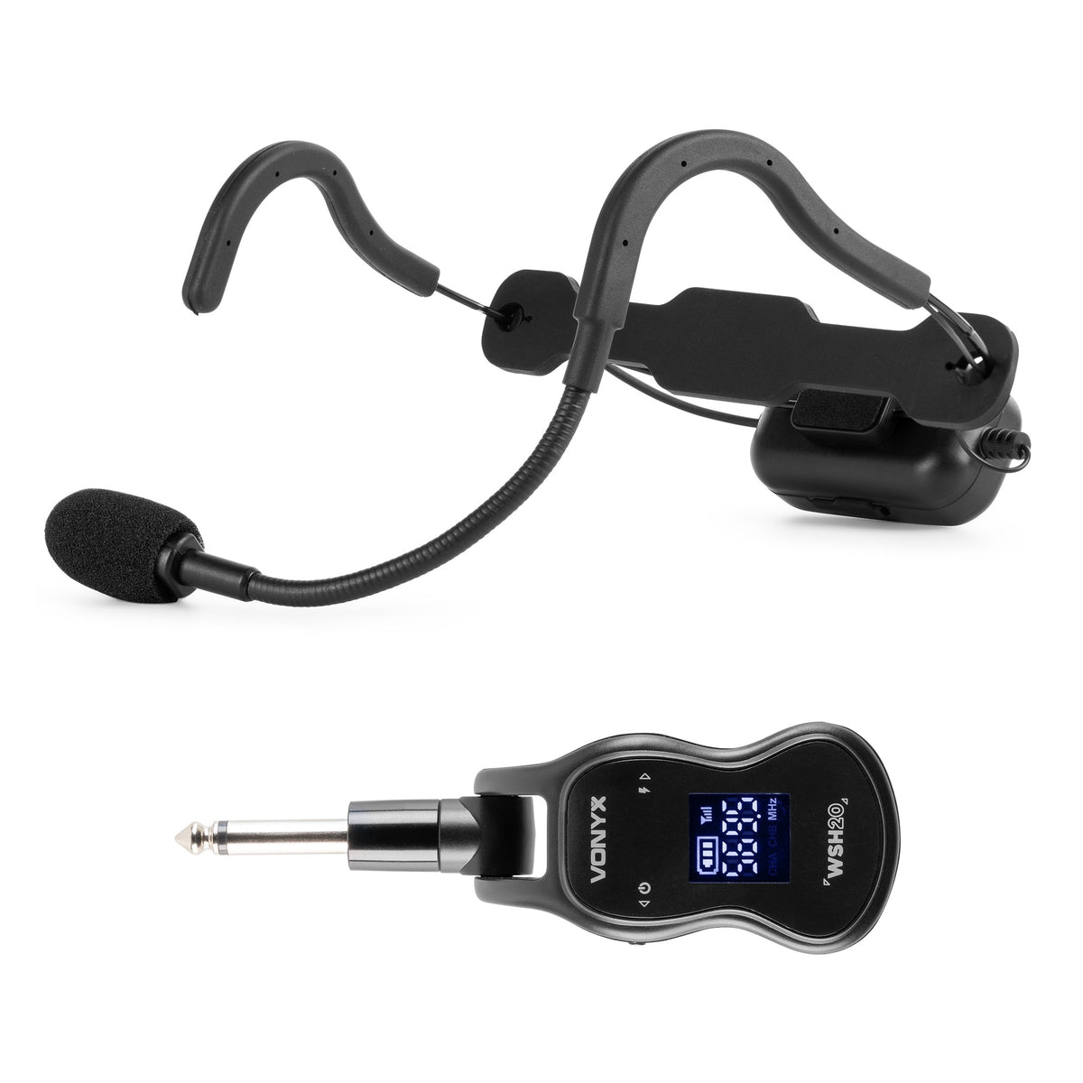 Vonyx WSH20 - Micrófono Deportivo Inalámbrico UHF con Receptor Compacto - Tempo Shop