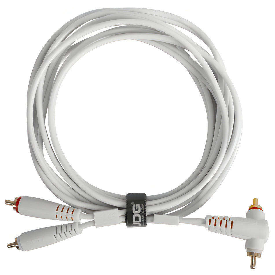 UDG U97005WH - ULTIMATE AUDIO CABLE SET RCA STRAIGHT - RCA ANGLED WHITE