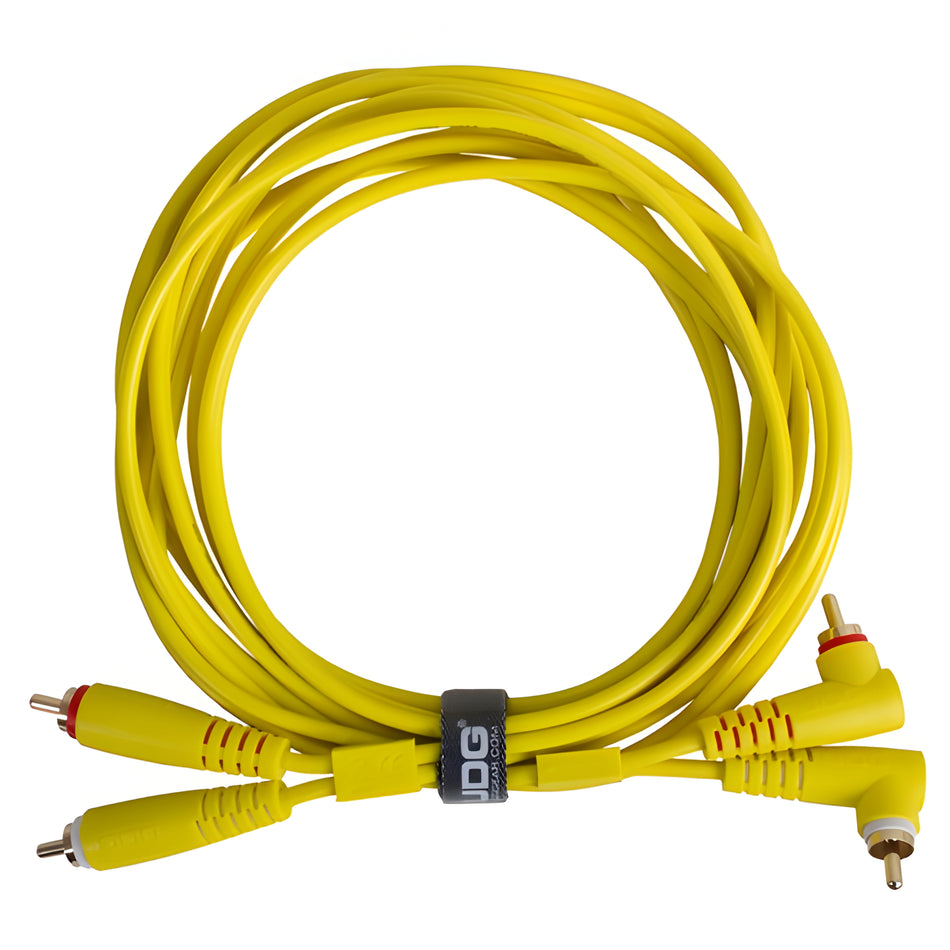 UDG U97005YL - ULTIMATE AUDIO CABLE SET RCA STRAIGHT - RCA ANGLED YELLOW