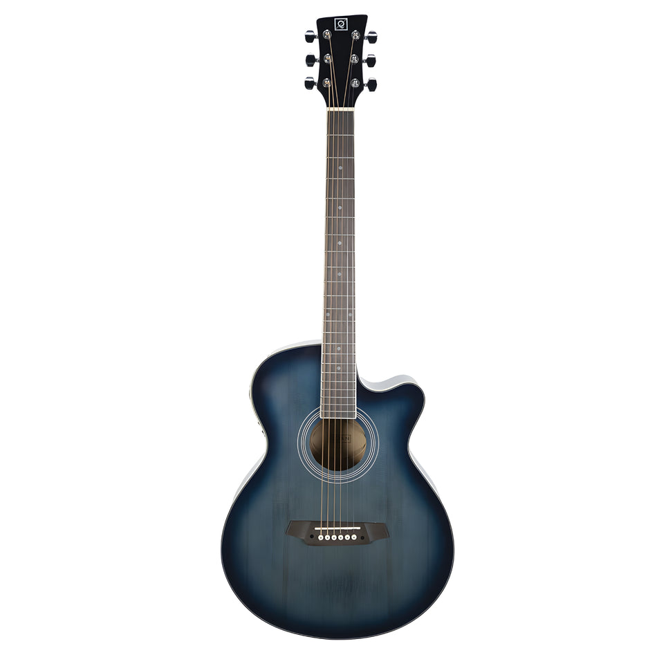 OQAN QGA-41CE BL - Guitarra Electroacústica Mini-Jumbo con Cutaway