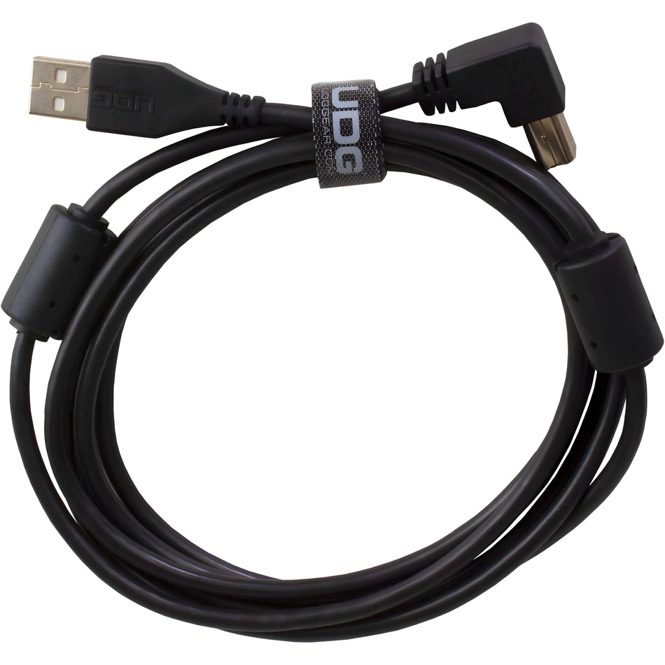 UDG U95004BL - ULTIMATE AUDIO CABLE USB 2.0 A-B BLACK ANGLED 1M