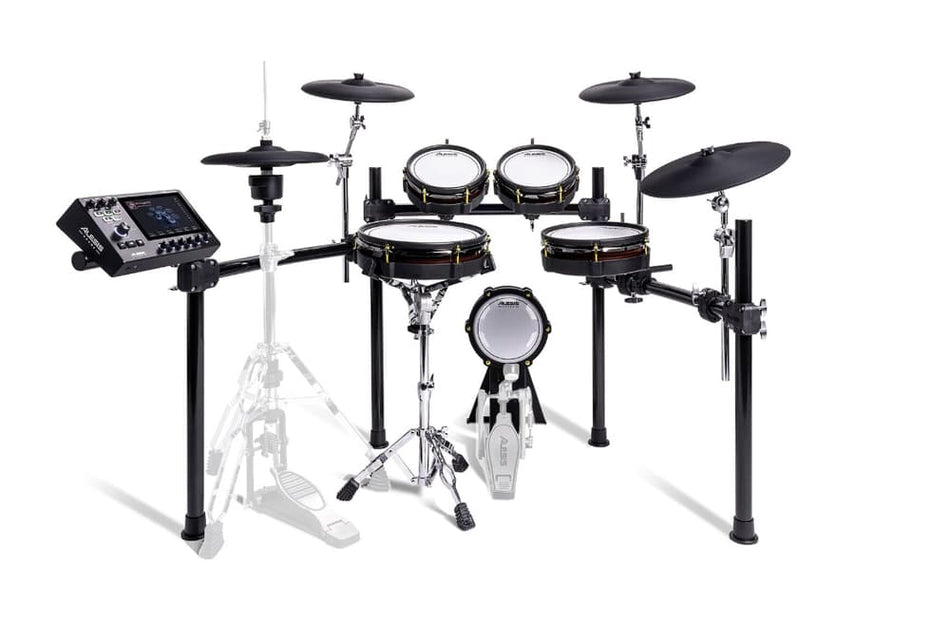 Alesis STRATACORE – Kit de batería electrónica de 9 piezas con pads de malla, platos ARC 360° y módulo CORE táctil