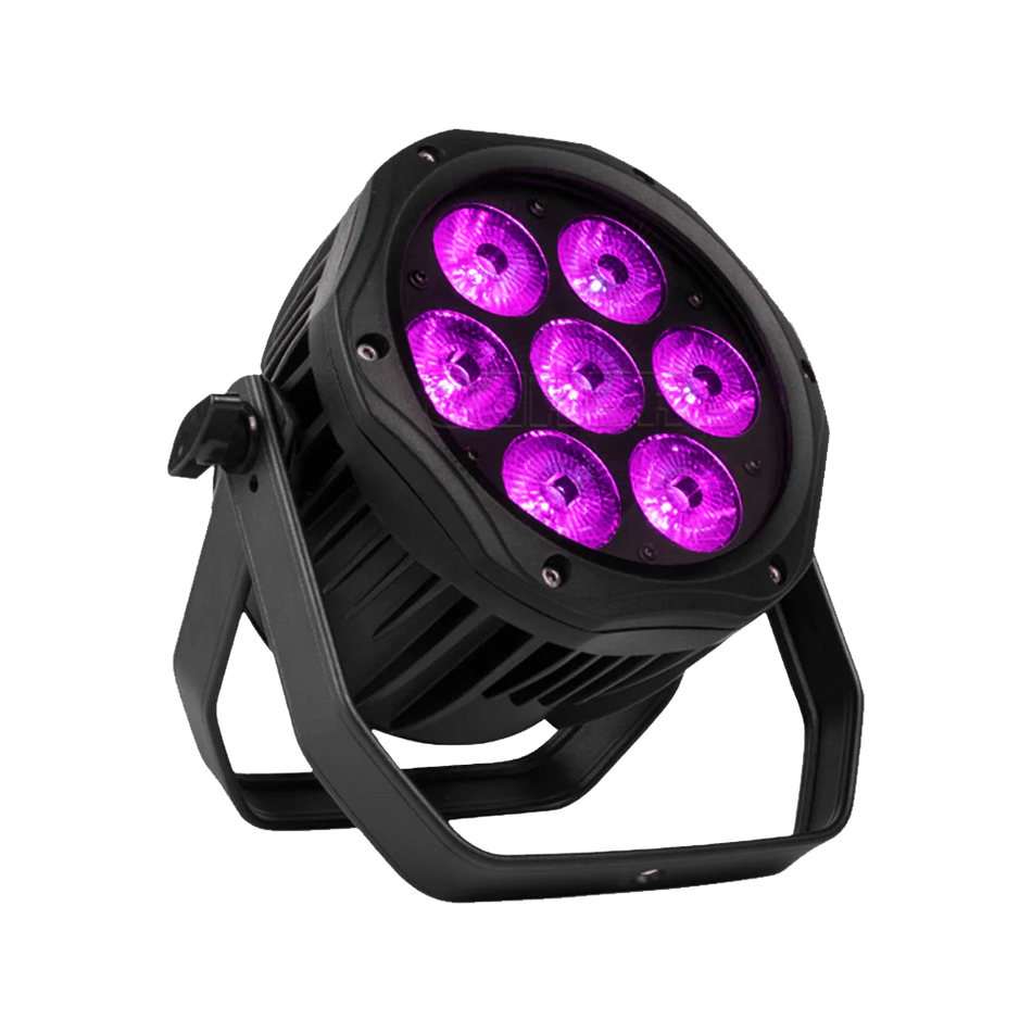 Foco Par LED Impermeable SHEHDS WaSAP0718F 7×18W RGBWA+UV para Exterior