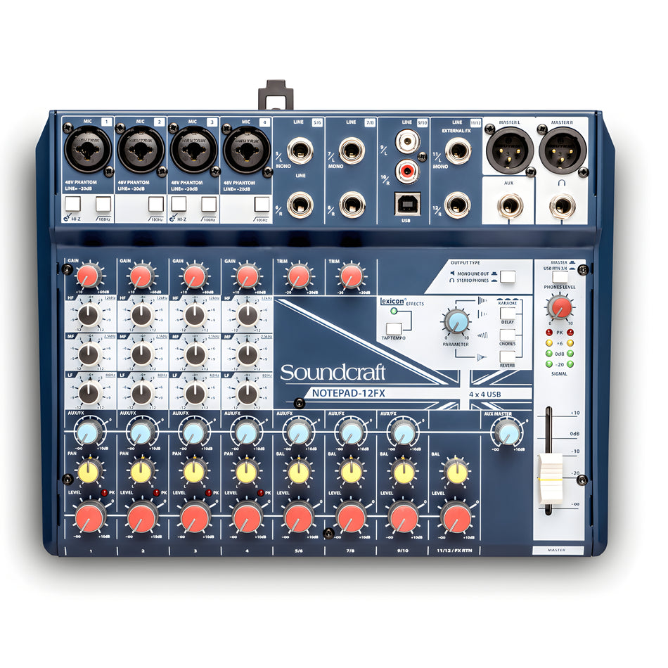 Soundcraft Notepad-12FX Consola de mezcla analógica de formato pequeño con E/S USB