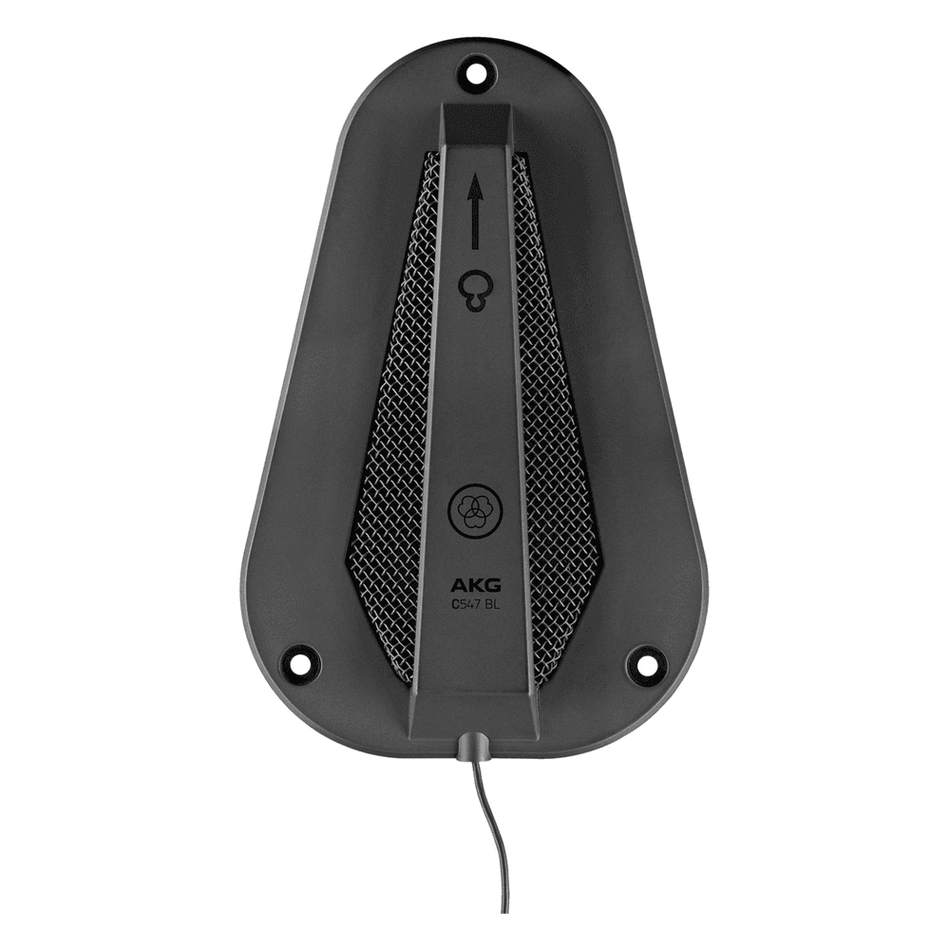 AKG C547 BL - Micrófono de zona límite hipercardioide de perfil bajo para mesa, atril y escenario