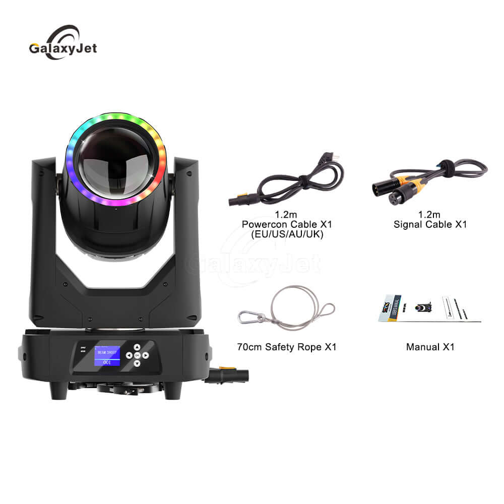 SHEHDS SHE-WARBB380W19R GalaxyJet - Cabeza móvil beam IP65 de 380 W con anillo LED - Tempo Shop