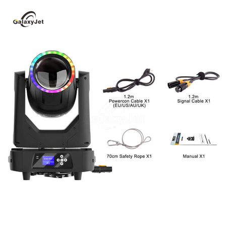 SHEHDS SHE-WARBB380W19R GalaxyJet - Cabeza móvil beam IP65 de 380 W con anillo LED - Tempo Shop