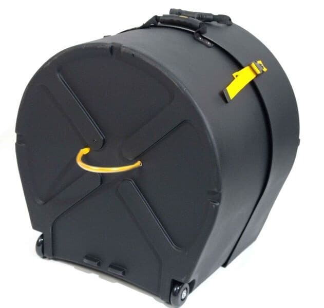 Hardcase HNMB24 - Estuche rígido para bombo de banda 24"×14" con ruedas