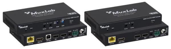 MuxLab IMU-500449 - HDMI 2.0 KVM HDBT Extender Kit, 100m