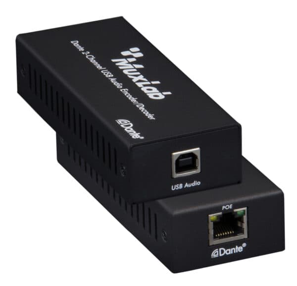 MuxLab IMU-500550 - 2-Channel USB Dante Audio Encoder/Decoder
