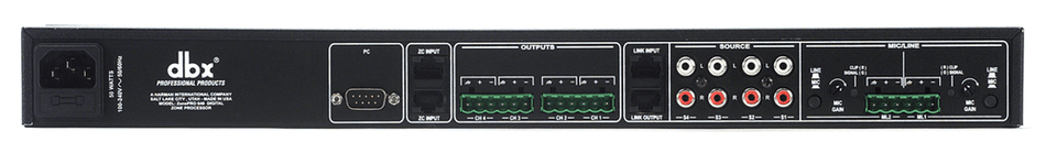 dbx ZonePRO 641 - Procesador digital de zonas 6×4 con AutoWarmth y control RS-232