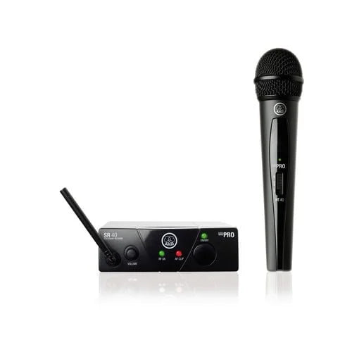 AKG WMS40 Mini Vocal Set US45A - Sistema inalámbrico UHF con micrófono de mano HT40 Mini y receptor SR40 Mini