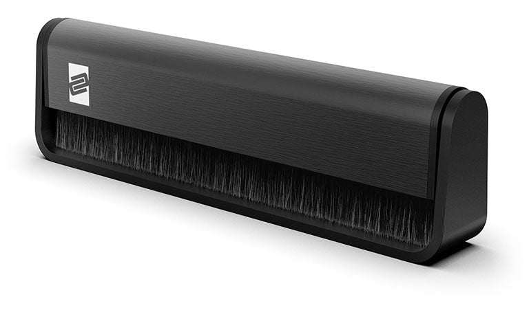 Reloop Premium Carbon Fibre Brush - Cepillo antiestático de fibra de carbono para vinilos (mango de aluminio negro)