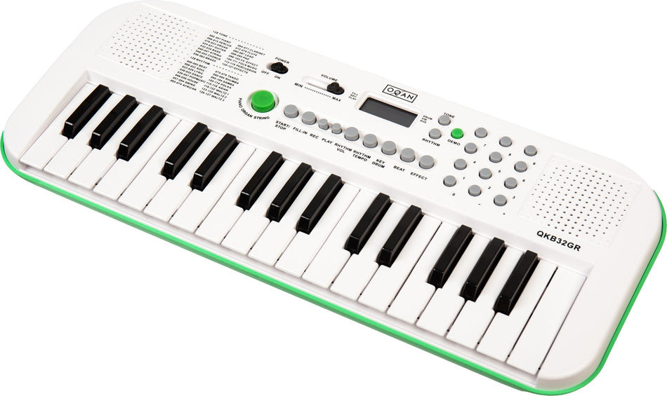 OQAN QKB32 GREEN - Portable Accompaniment Keyboard with Speakers