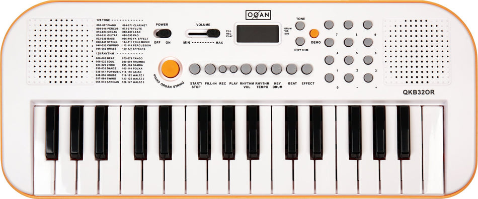 OQAN QKB32 ORANGE - Children's Accompaniment Keyboard with Speakers