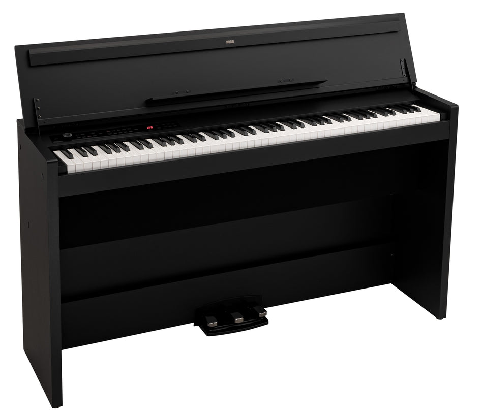 KORG E1 Air Black - Piano digital RH3 con 30 sonidos, Bluetooth Audio y sistema EvoTone (2 × 40 W)