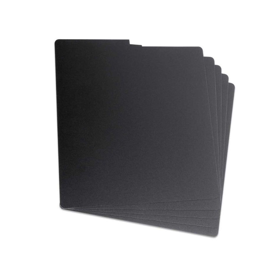 Reloop Glorious Vinyl LP Divider Set Black (6 pcs.) - Separadores con pestaña para organizar LP de 12" en polipropileno