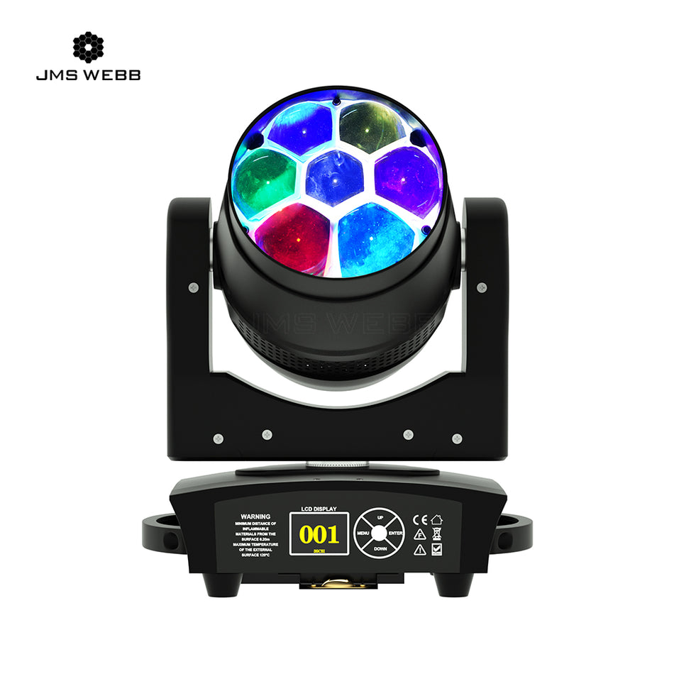 JMS WEBB Small Bee Eye 7×40 W RGBW Moving Head Zoom & Beam & Wash SHEHDS MNBWBE0740D