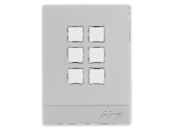 AMX MCP-106P-WH - Panel de control Massio de 6 botones en formato vertical