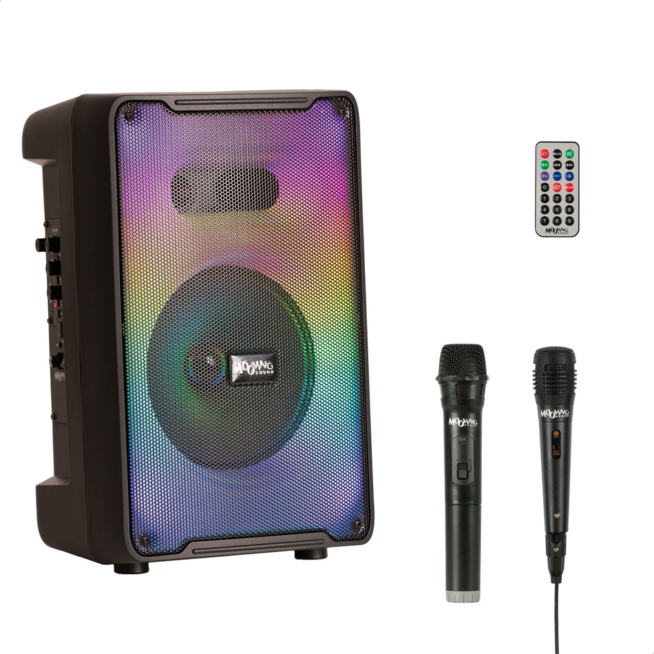 Madison MS-KARA-MOOV500 - Sistema de Audio Portátil "All-in-One" 500W con Iluminación LED y Kit de Microfonía Completo