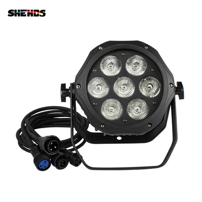 Foco Par LED Impermeable SHEHDS WaSAP0718F 7×18W RGBWA+UV para Exterior