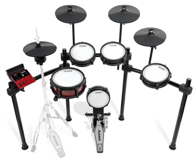 Alesis Nitro Ultimate - Batería electrónica de 9 piezas con hi-hat montado en soporte y Bluetooth