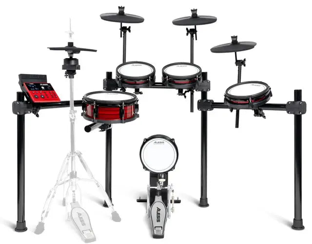 Alesis Nitro Ultimate - Batería electrónica de 9 piezas con hi-hat montado en soporte y Bluetooth