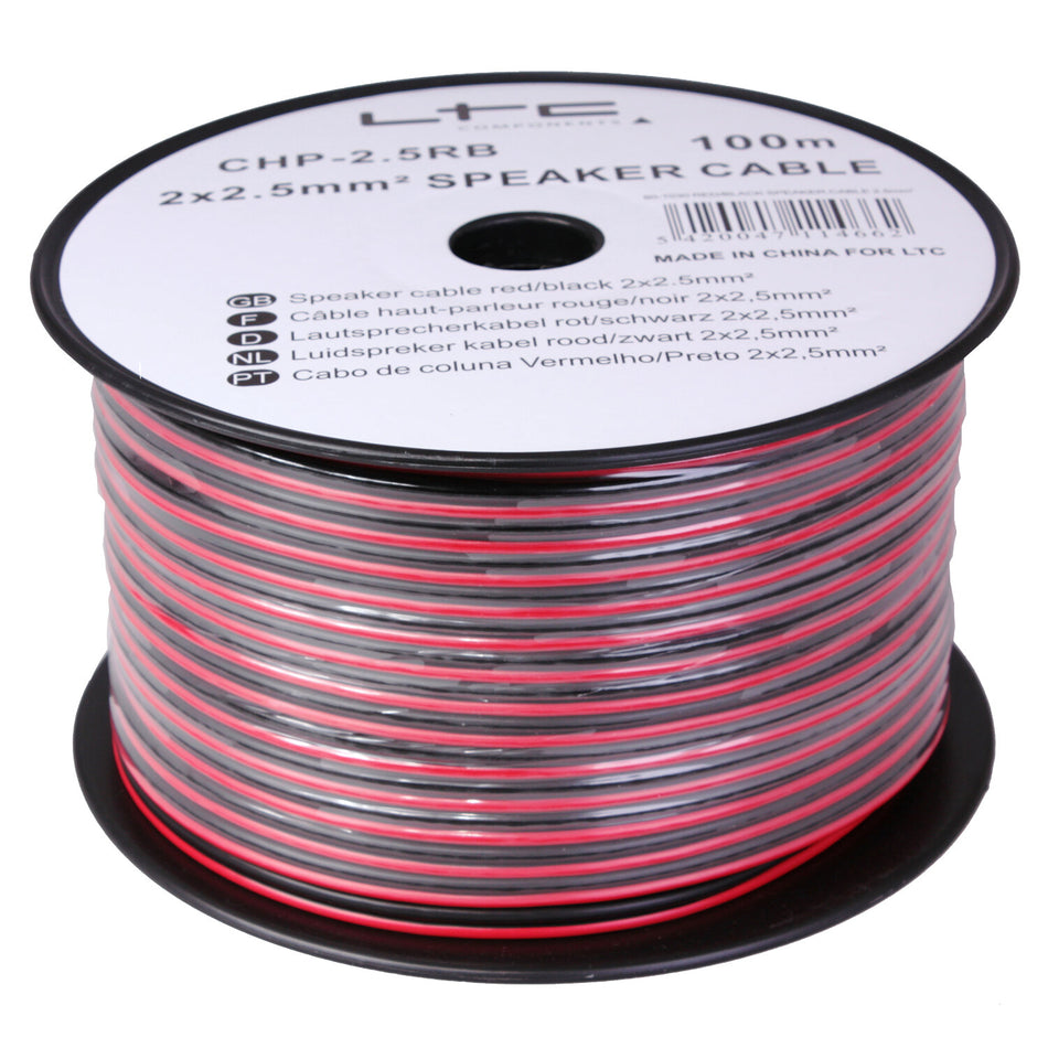 CABLE DE ALTAVOZ ROJO/NEGRO 2 X 2.5MM²