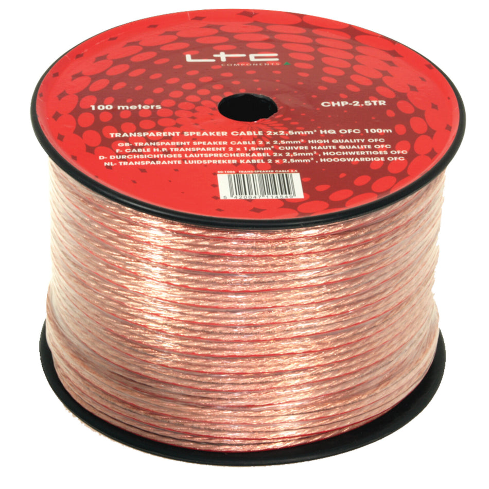 CABLE ALTAVOZ TRANSPARENTE 2 X 0,75 MM²